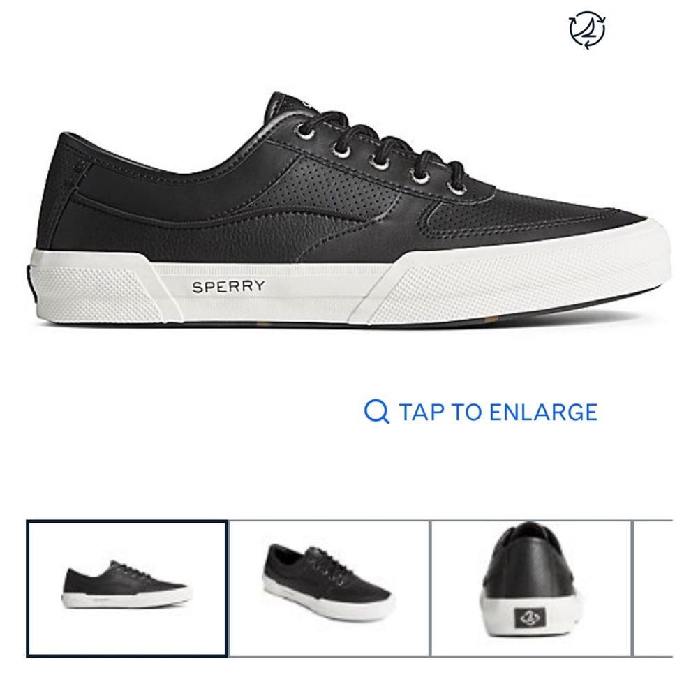 Black Sperry Soletide Sneakers